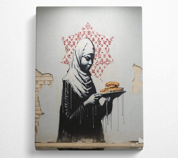  A Canvas Print of Food For Thought Graffiti Canvas Wall Art