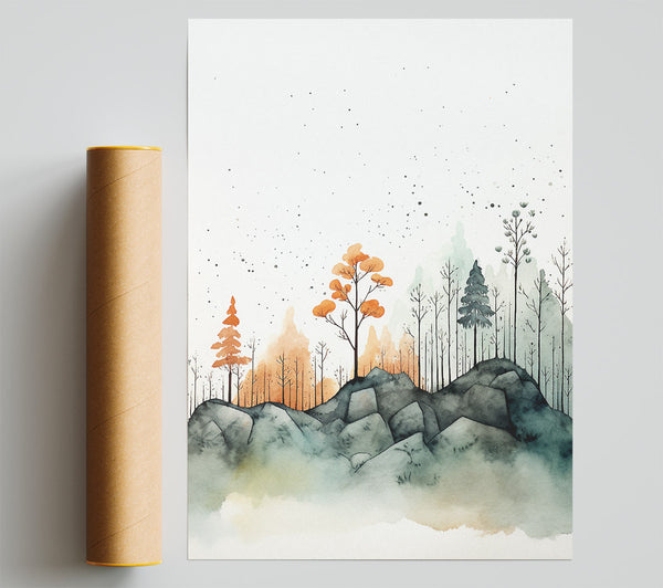 Forest Rocks Poster