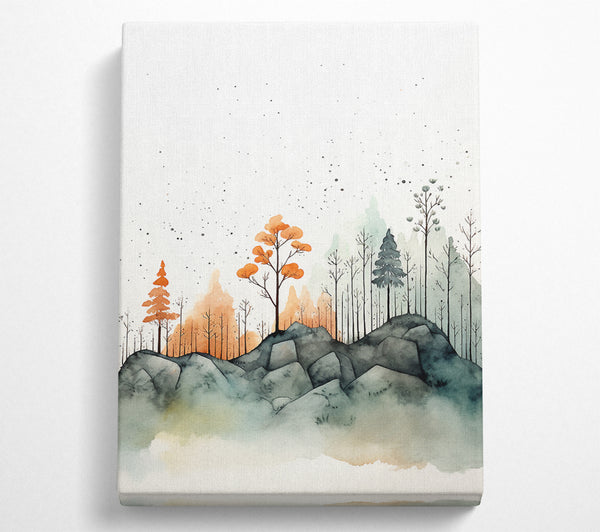  A Canvas Print of Forest Rocks Canvas Print
