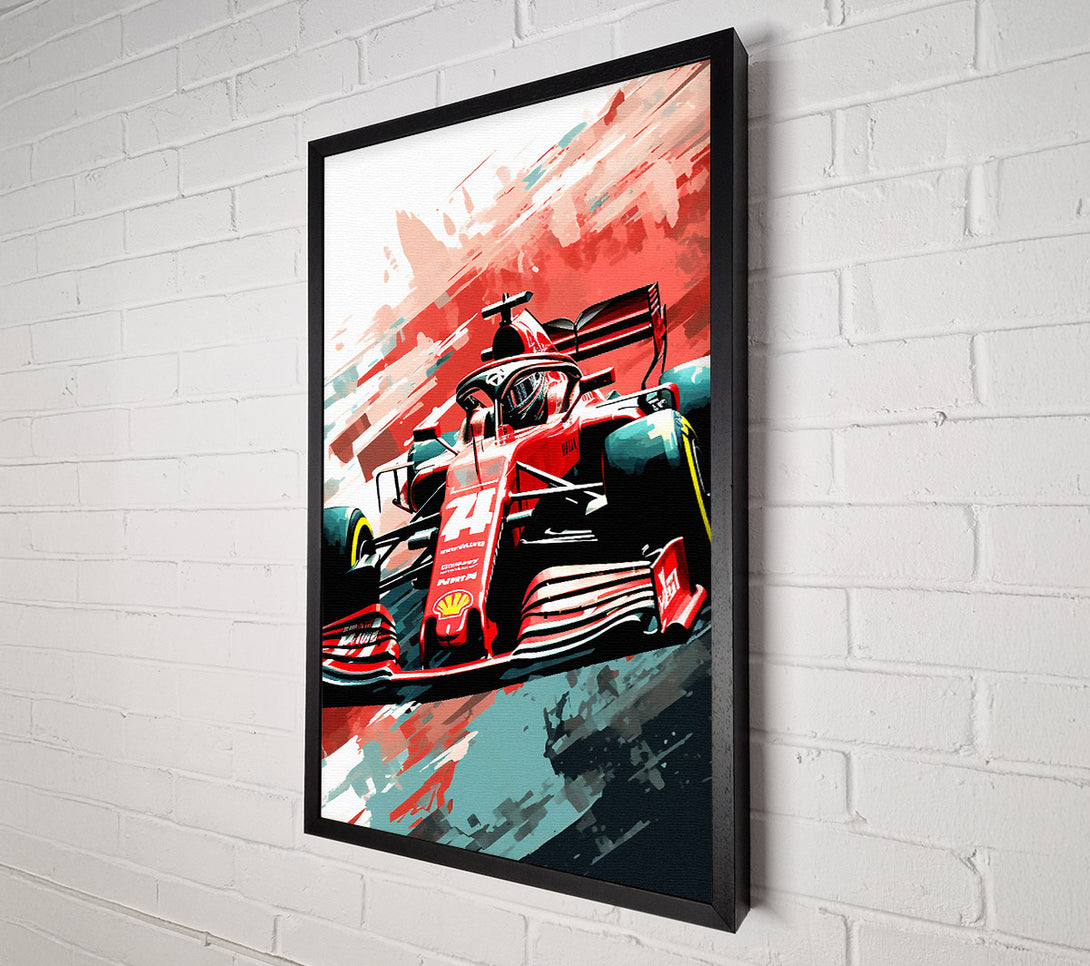  A Canvas Print of Formula One Driver Canvas Wall Art