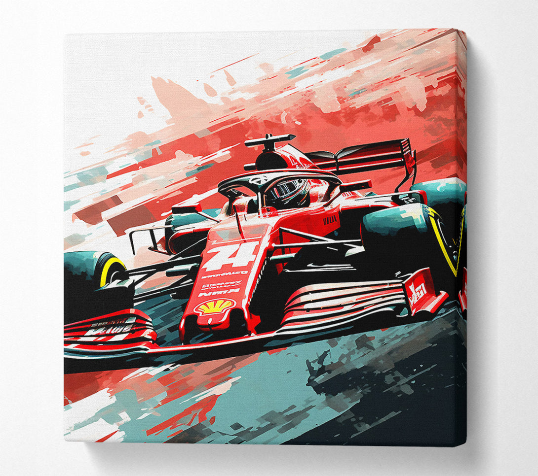  A Canvas Print of Formula One Driver Canvas Wall Art