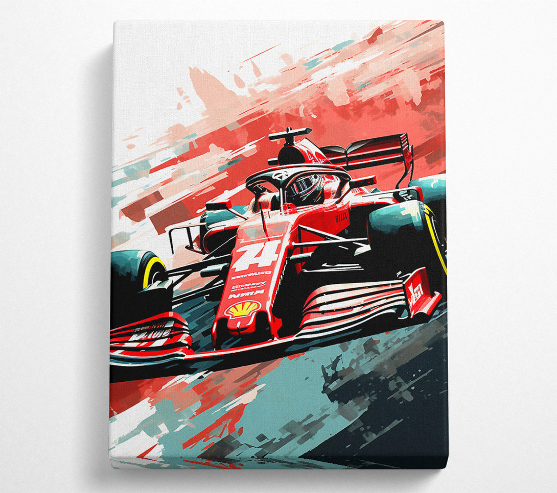  A Canvas Print of Formula One Driver Canvas Wall Art