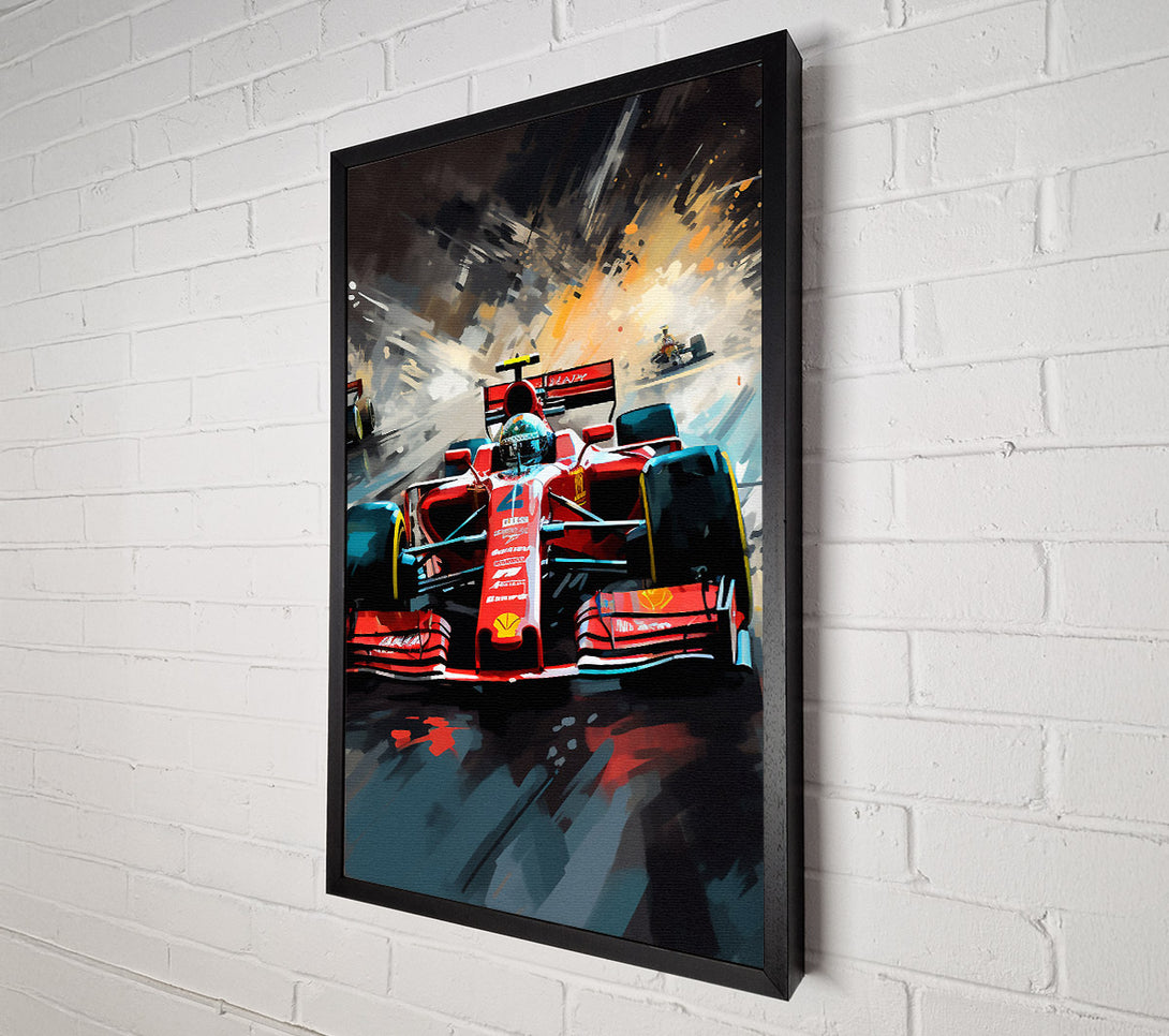  A Canvas Print of Formula One Race Abstract Canvas Print