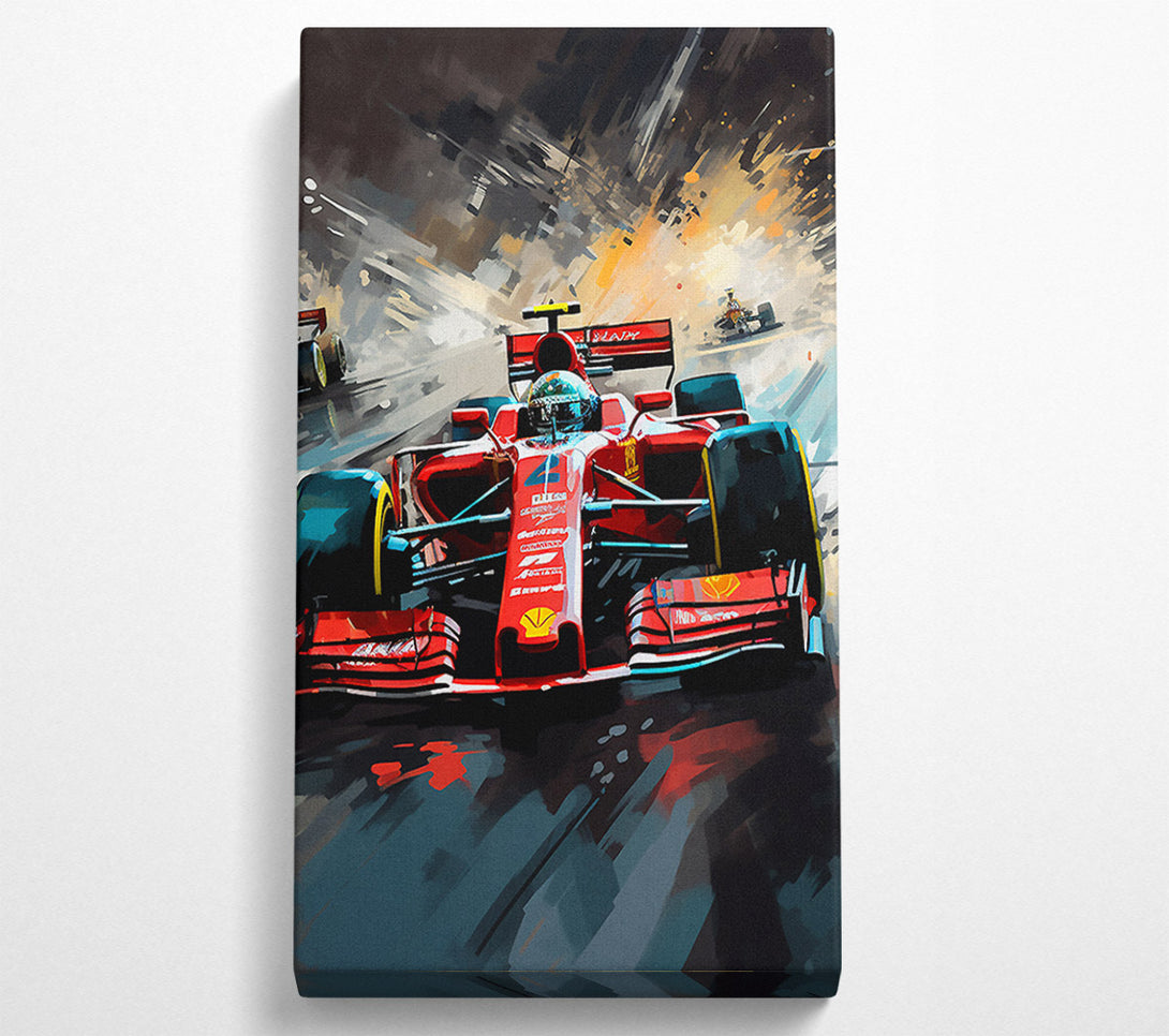  A Canvas Print of Formula One Race Abstract Canvas Print