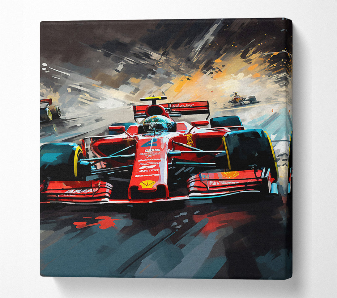  A Canvas Print of Formula One Race Abstract Canvas Print