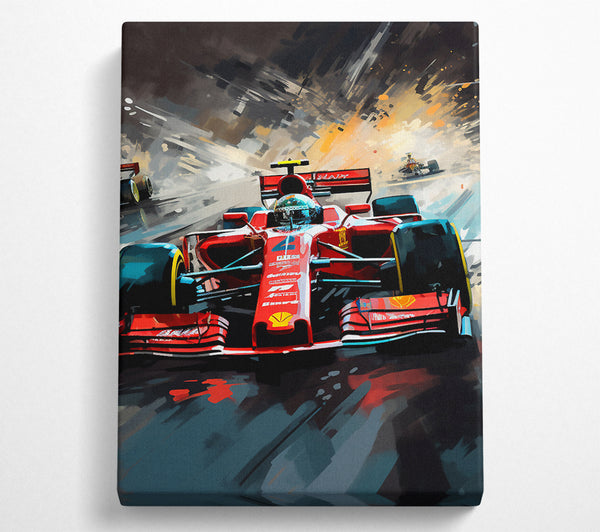 A Canvas Print of Formula One Race Abstract Canvas Print