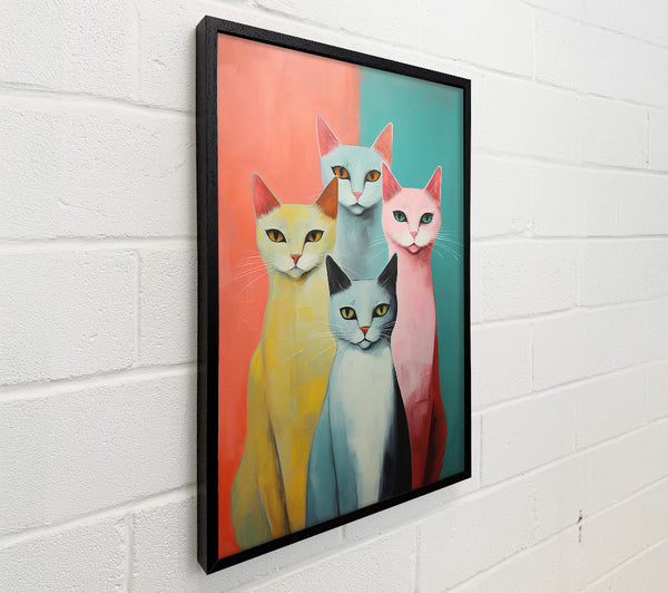 Four Cats Standing