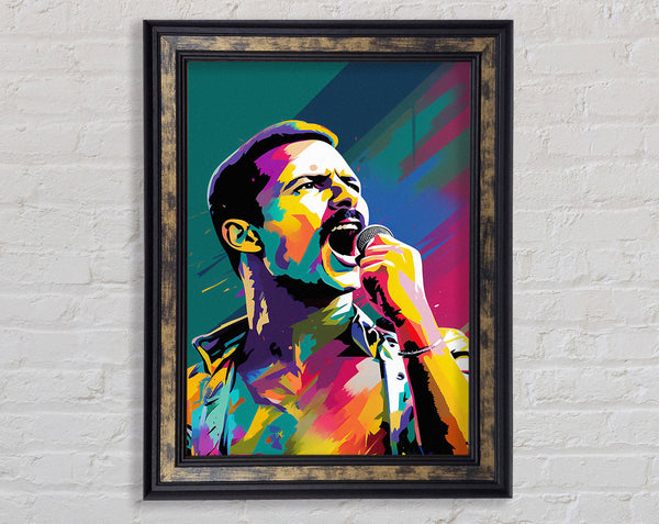 Freddie Mercury Pop Framed Print