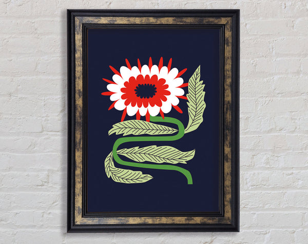Funky Bohemian Flower Art Framed Print