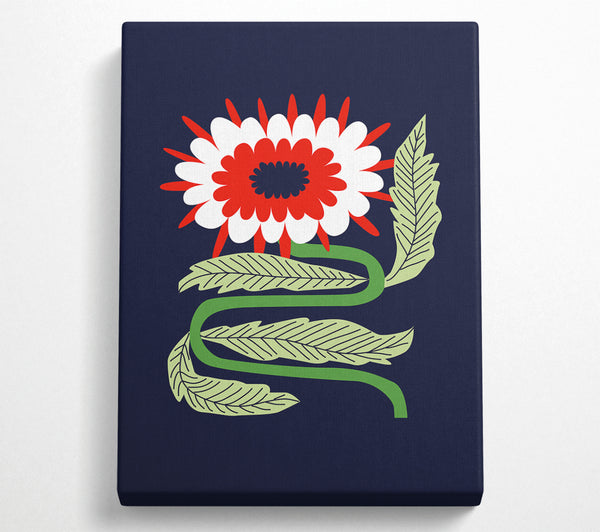  A Canvas Print of Funky Bohemian Flower Art Canvas Art