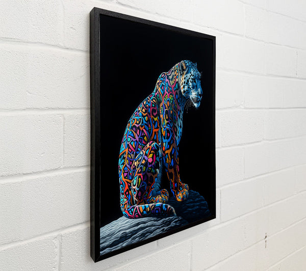 Blue Mosaic Leopard