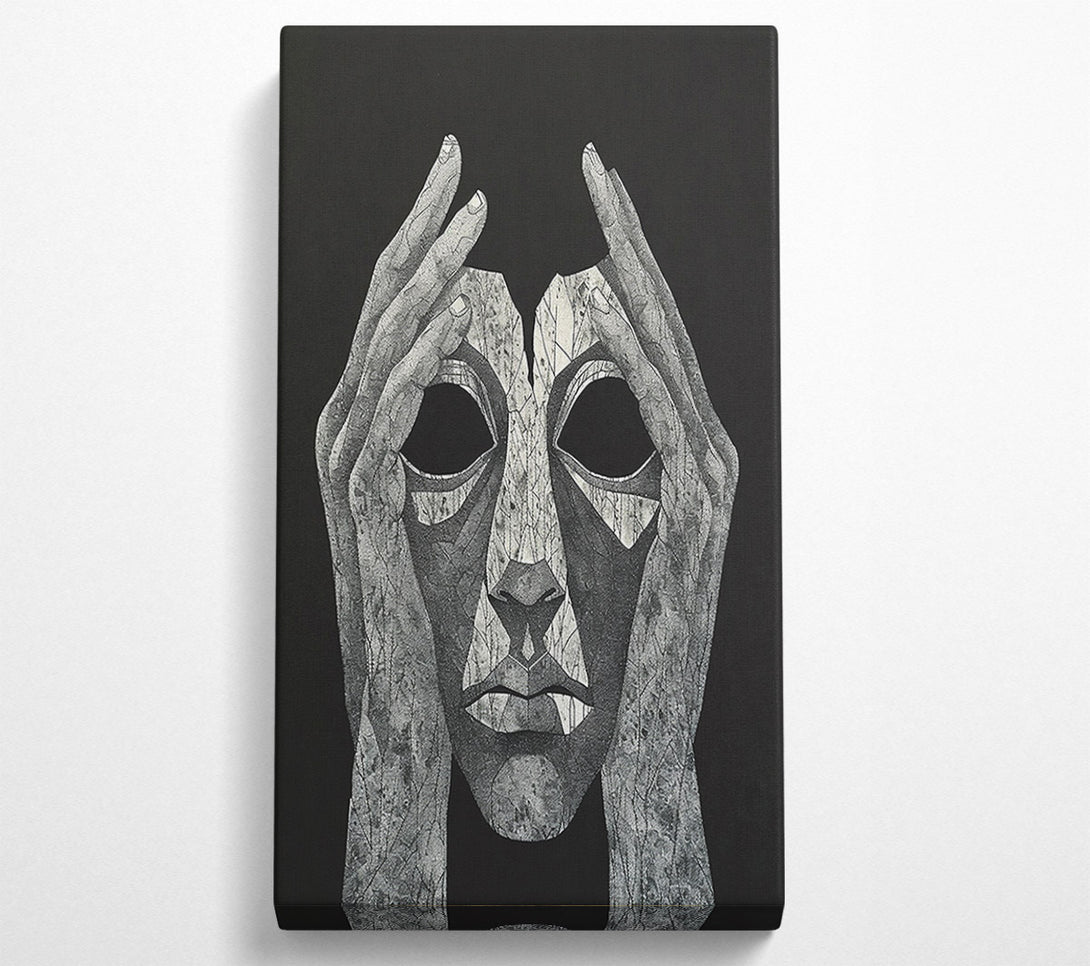  A Canvas Print of Black Veiled Mask Canvas Wall Art