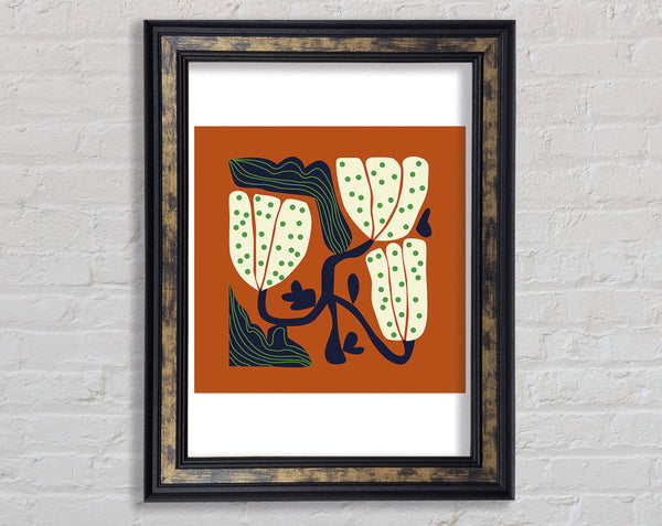 Funky Botanical Boho Framed Print