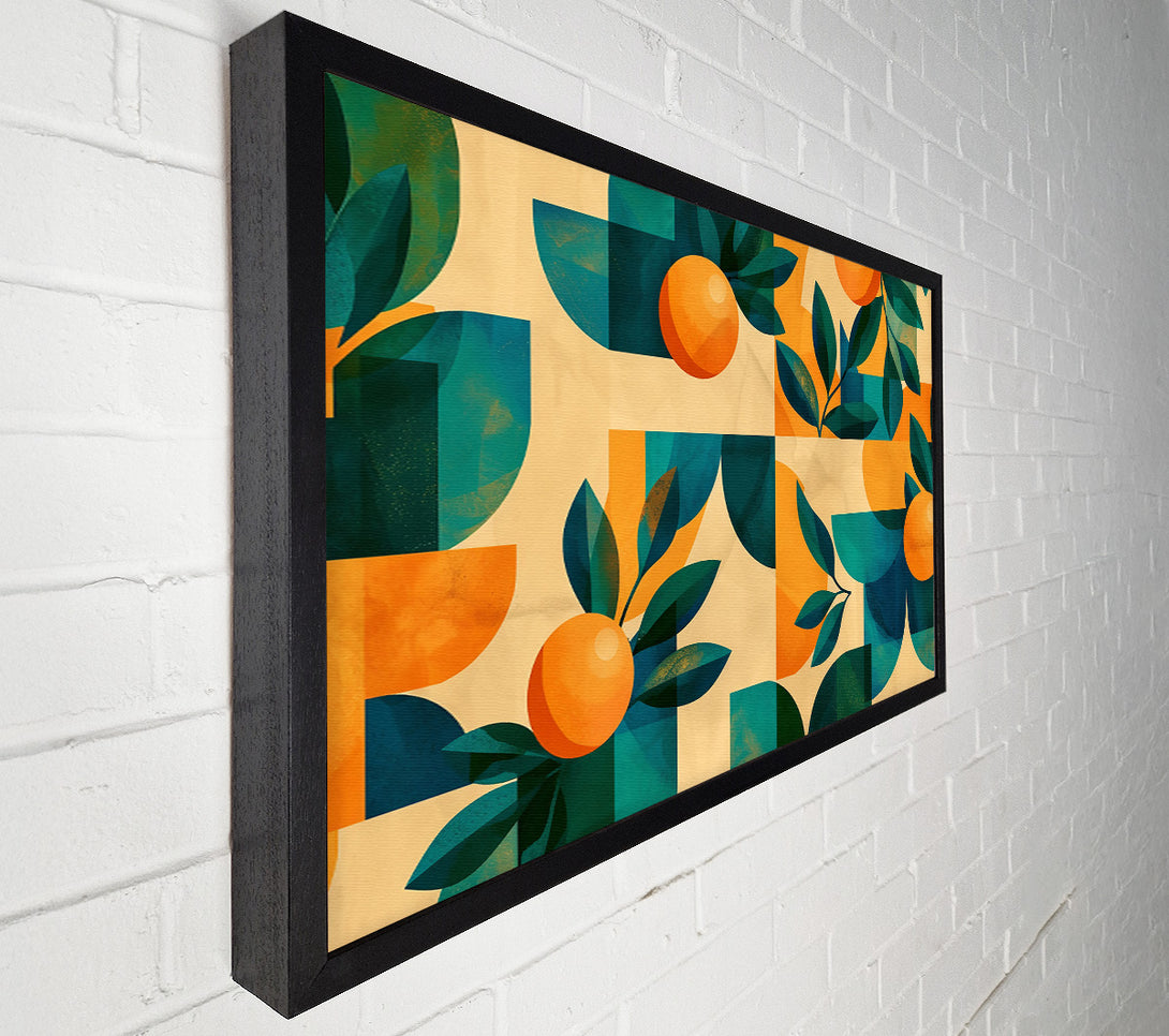  A Canvas Print of Orange Geometrics Canvas Print