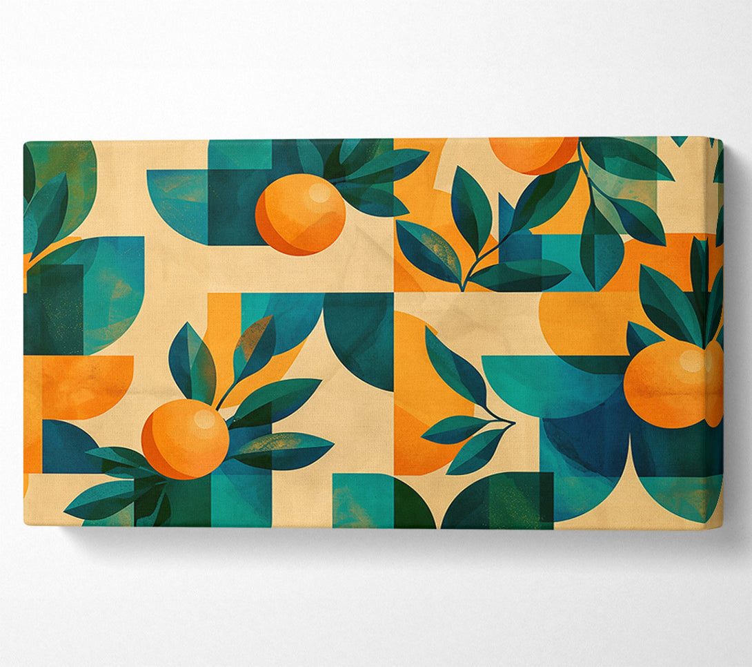  A Canvas Print of Orange Geometrics Canvas Print