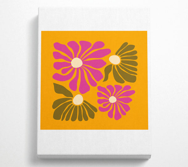  A Canvas Print of Funky Flowers Canvas Print