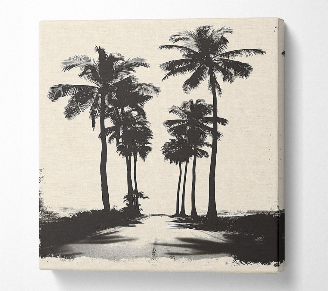  A Canvas Print of Cream Palm Avenue Canvas Art