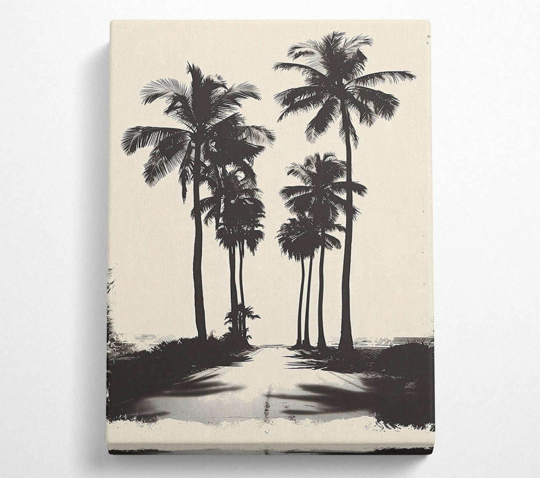 A Canvas Print of Cream Palm Avenue Canvas Art