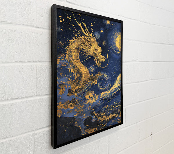 Golden Dragon Night Sky