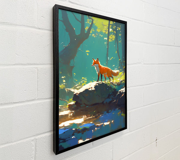 Orange Fox By The Stream