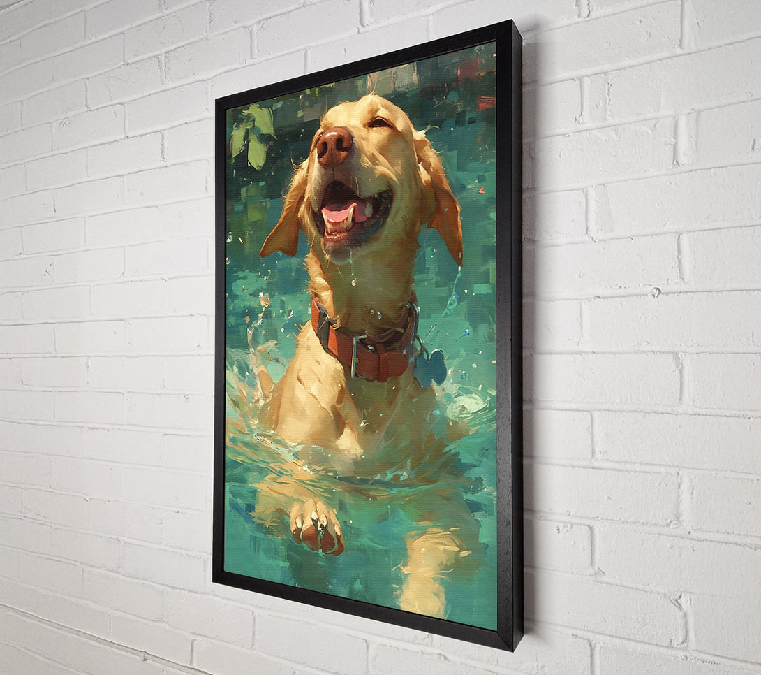  A Canvas Print of Golden Water Joy Canvas Print