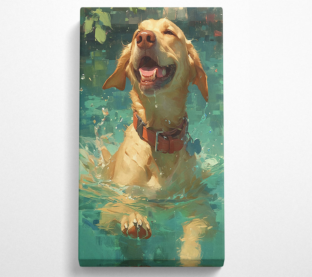  A Canvas Print of Golden Water Joy Canvas Print