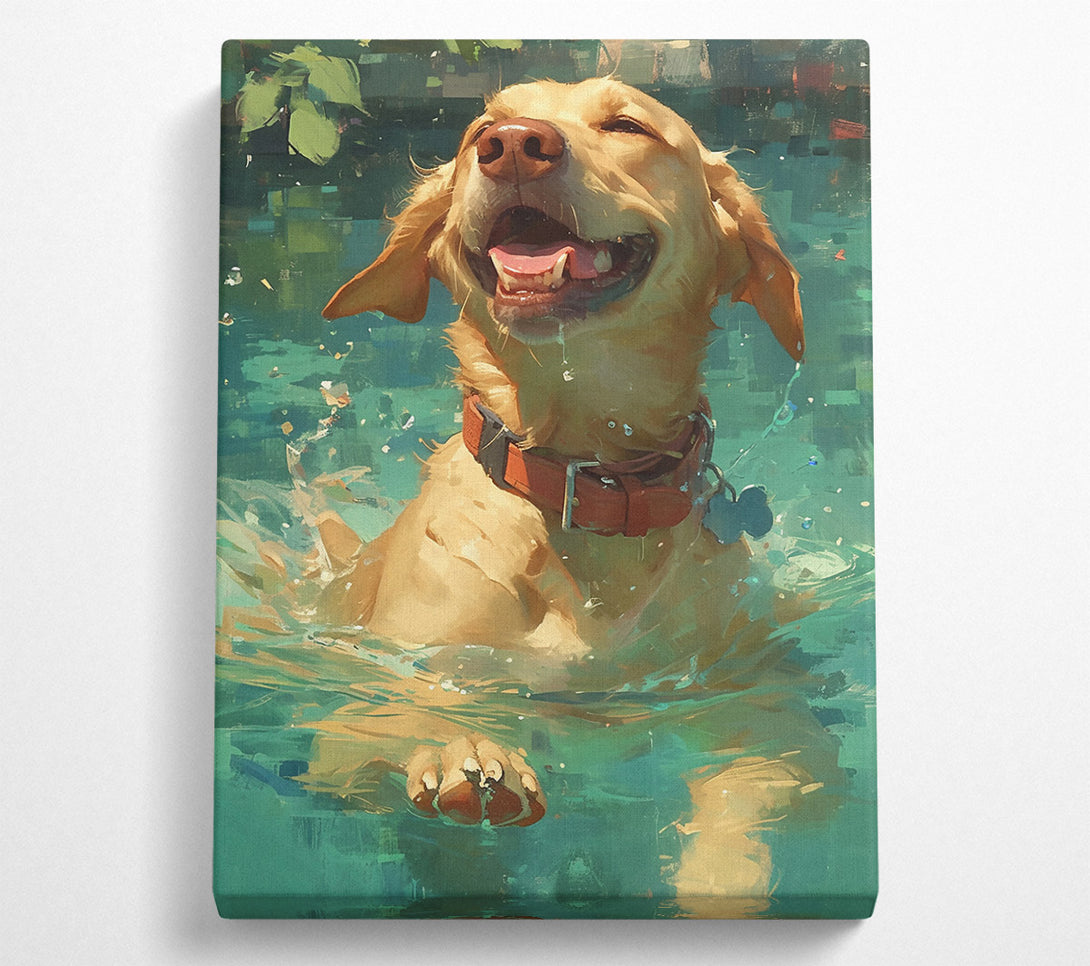  A Canvas Print of Golden Water Joy Canvas Print