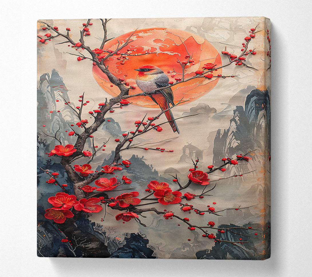  A Canvas Print of Crimson Song Of Spring Canvas Art