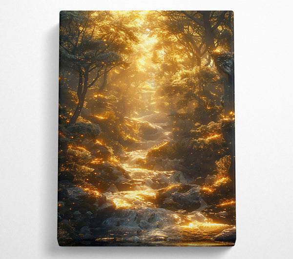  A Canvas Print of Golden Stream Of Light Canvas Wall Art