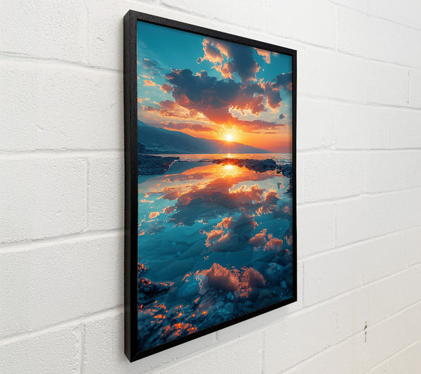 Azure Sunset Reflection