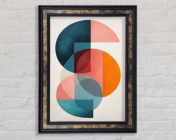 Geometric Boho Shapes Framed Print