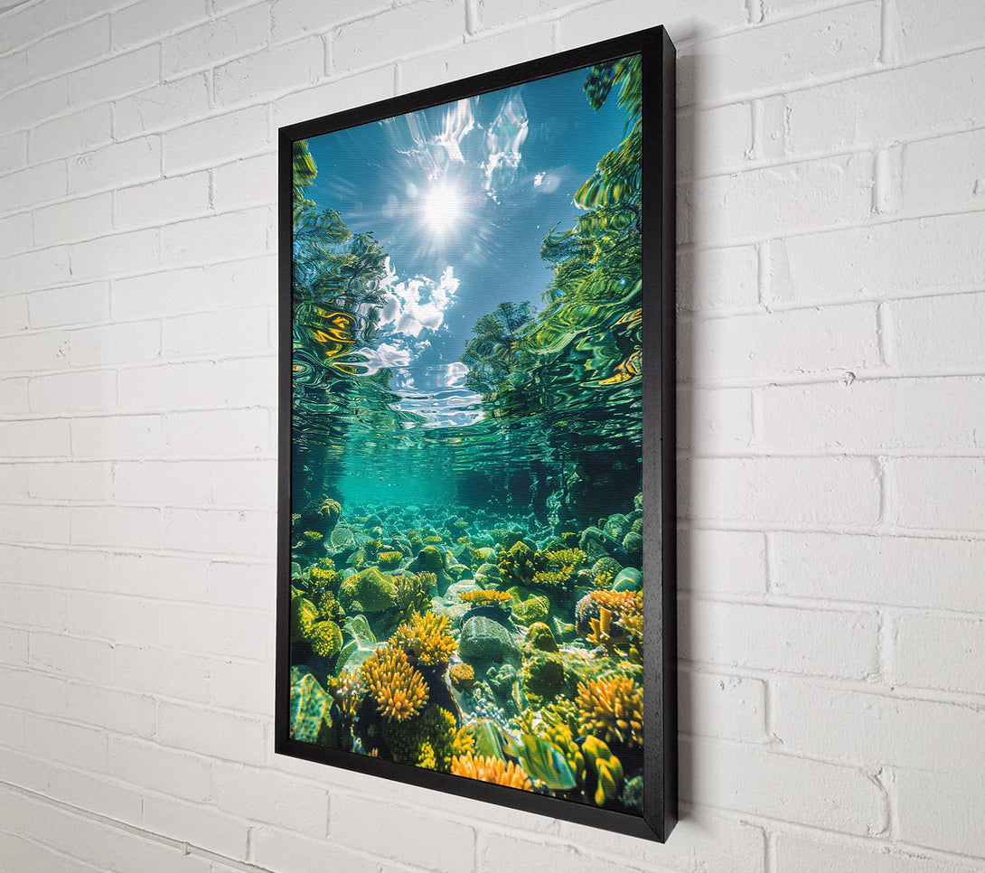  A Canvas Print of Golden Reef Reflection Canvas Print