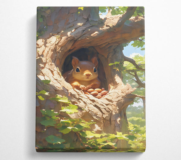  A Canvas Print of Golden Squirrel'S Nest Canvas Wall Art