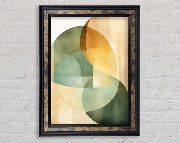 Geometric Circles Framed Print