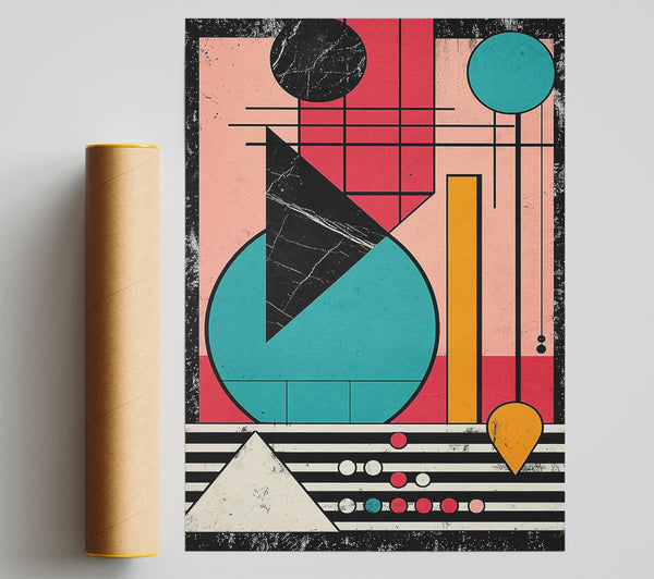 Geometric Marble Poster
