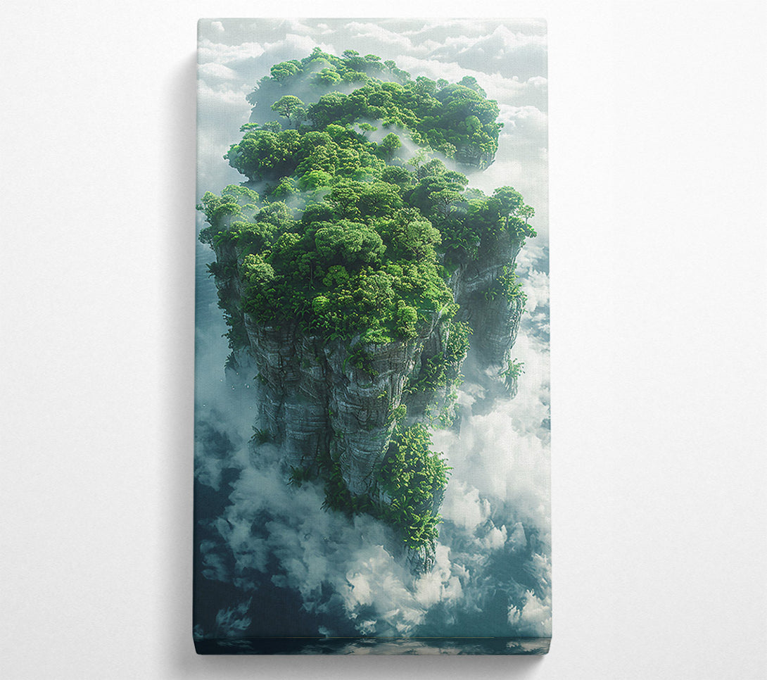  A Canvas Print of Emerald Island In The Clouds Canvas Wall Art