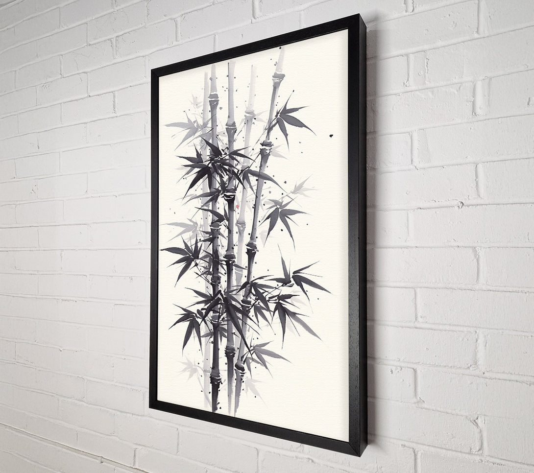  A Canvas Print of Black Ink Bamboo Grove Canvas Print