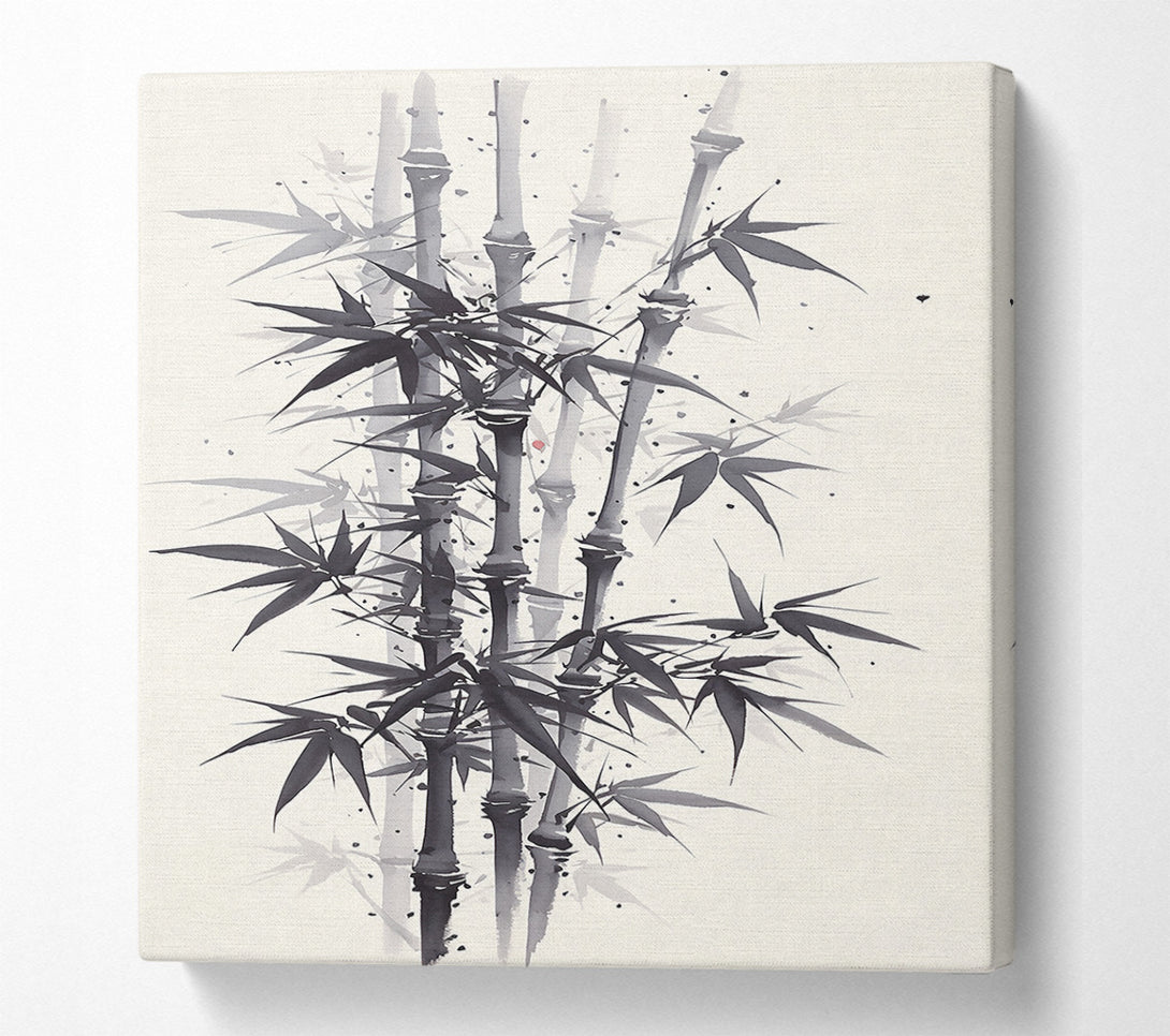  A Canvas Print of Black Ink Bamboo Grove Canvas Print