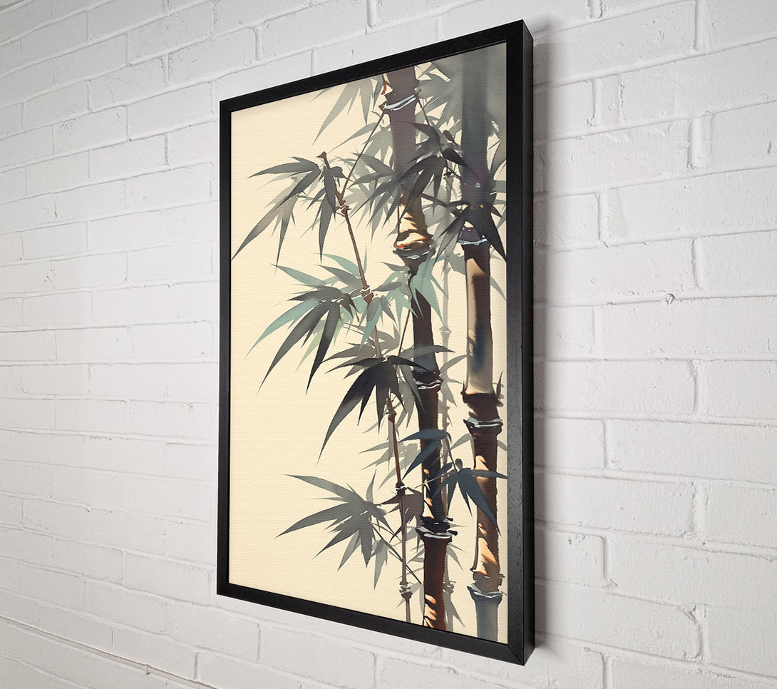  A Canvas Print of Whispers Of Green Bamboo Canvas Wall Art