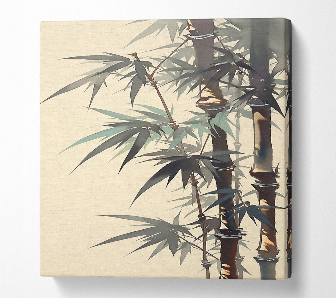  A Canvas Print of Whispers Of Green Bamboo Canvas Wall Art