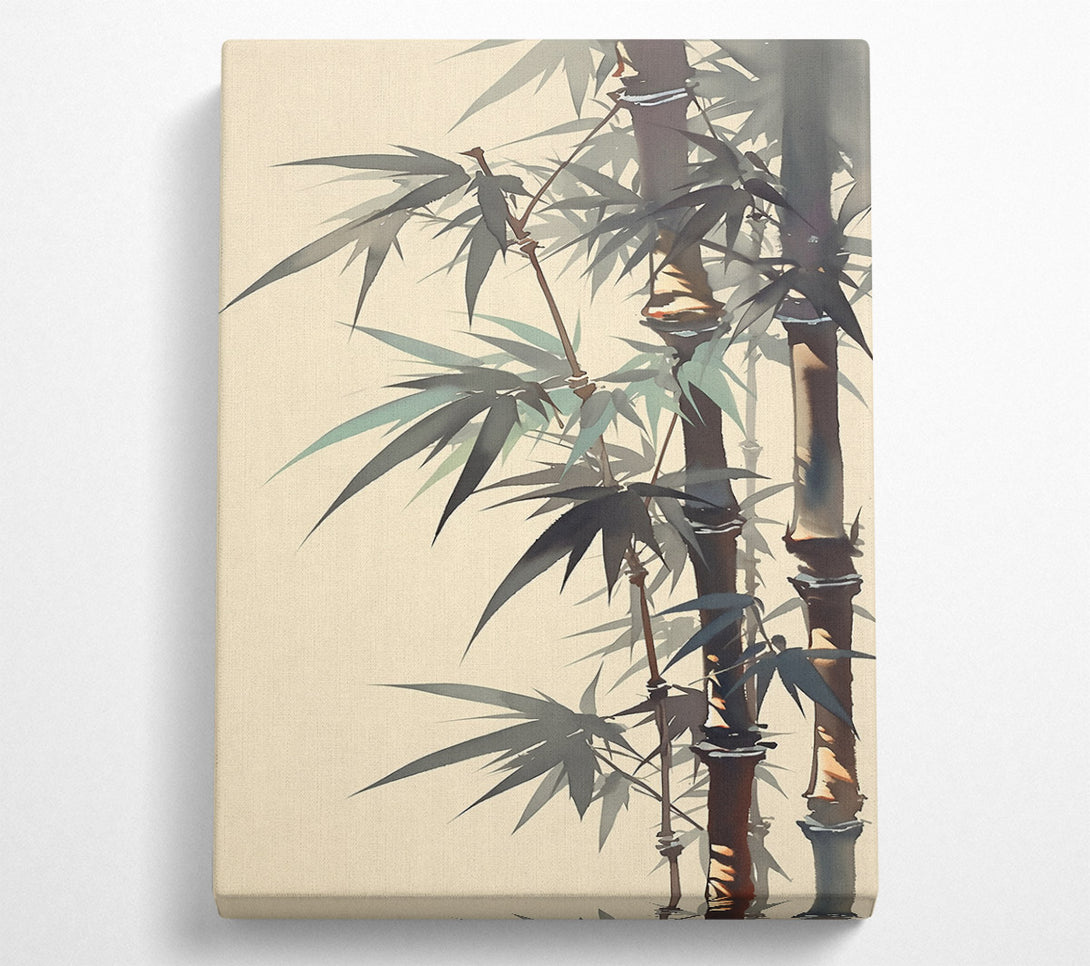  A Canvas Print of Whispers Of Green Bamboo Canvas Wall Art