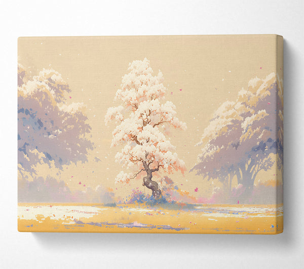 A Canvas Print of Golden Bloom Blossom Canvas Wall Art