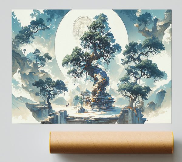 Azure Sky Sanctuary Poster