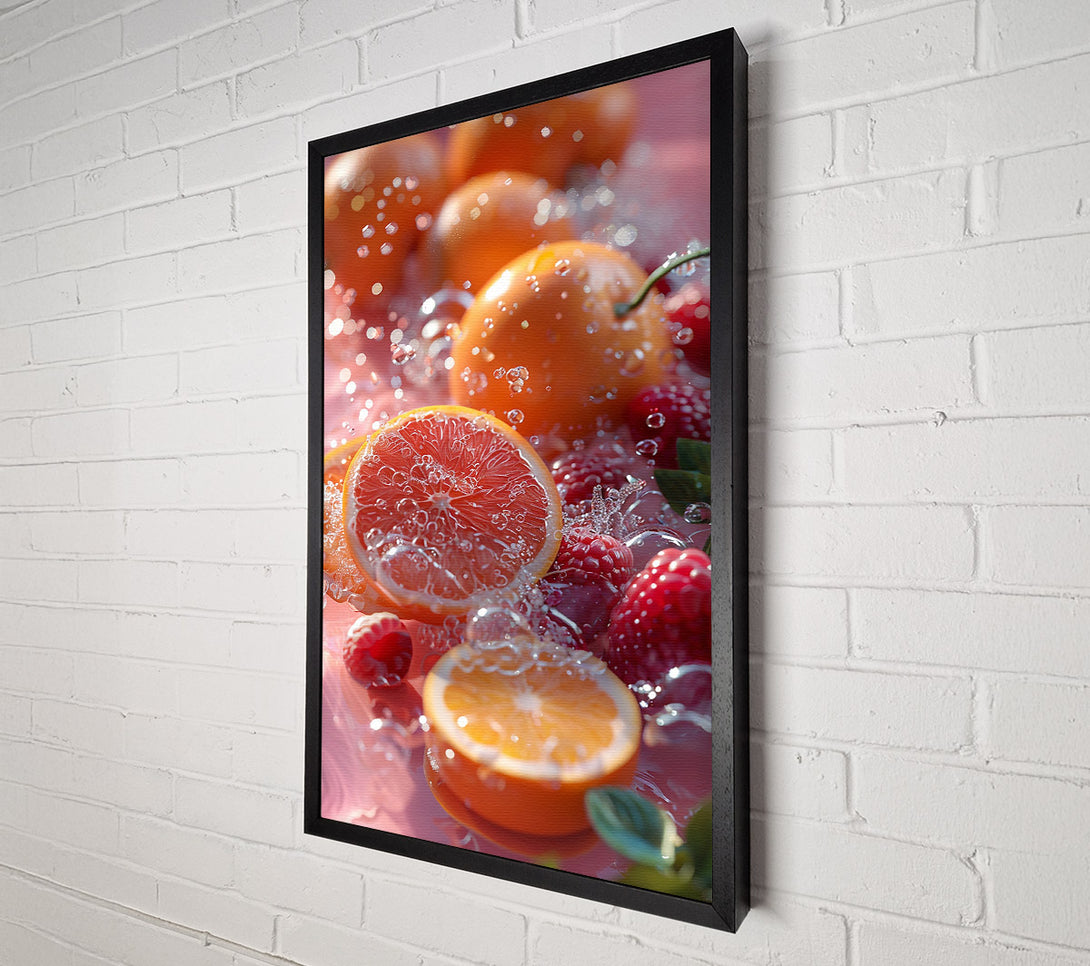  A Canvas Print of Orange Burst Splash Canvas Art