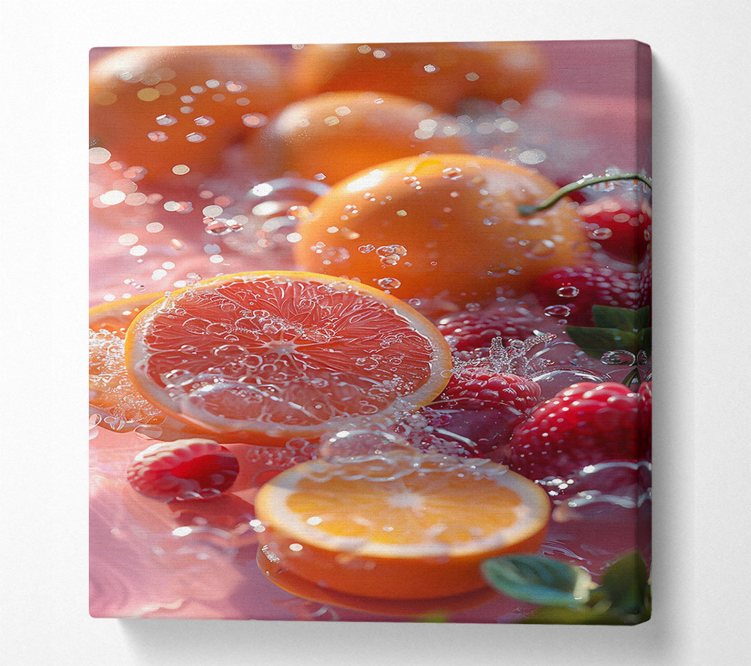  A Canvas Print of Orange Burst Splash Canvas Art