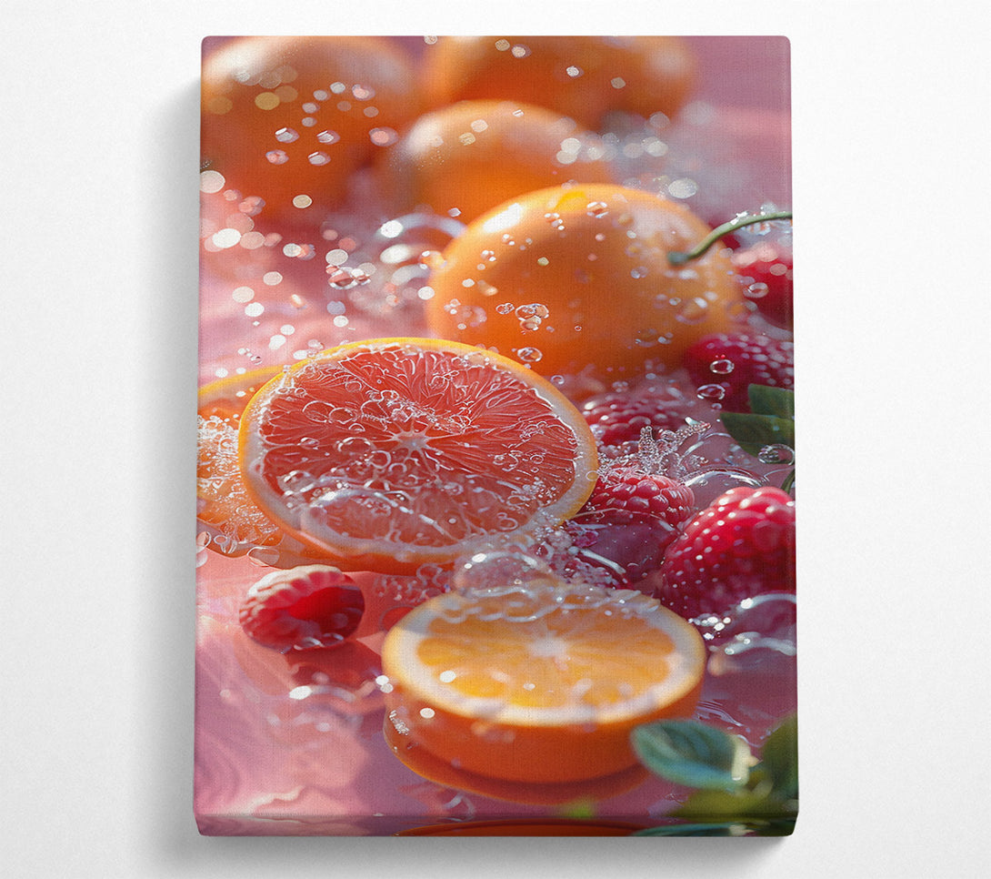  A Canvas Print of Orange Burst Splash Canvas Art