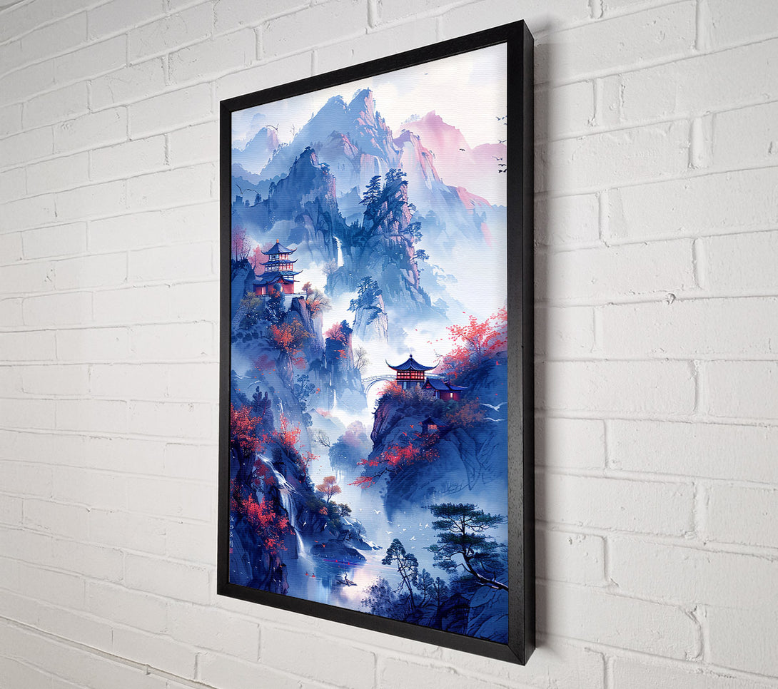  A Canvas Print of Azure Mountain Sanctuary Canvas Art