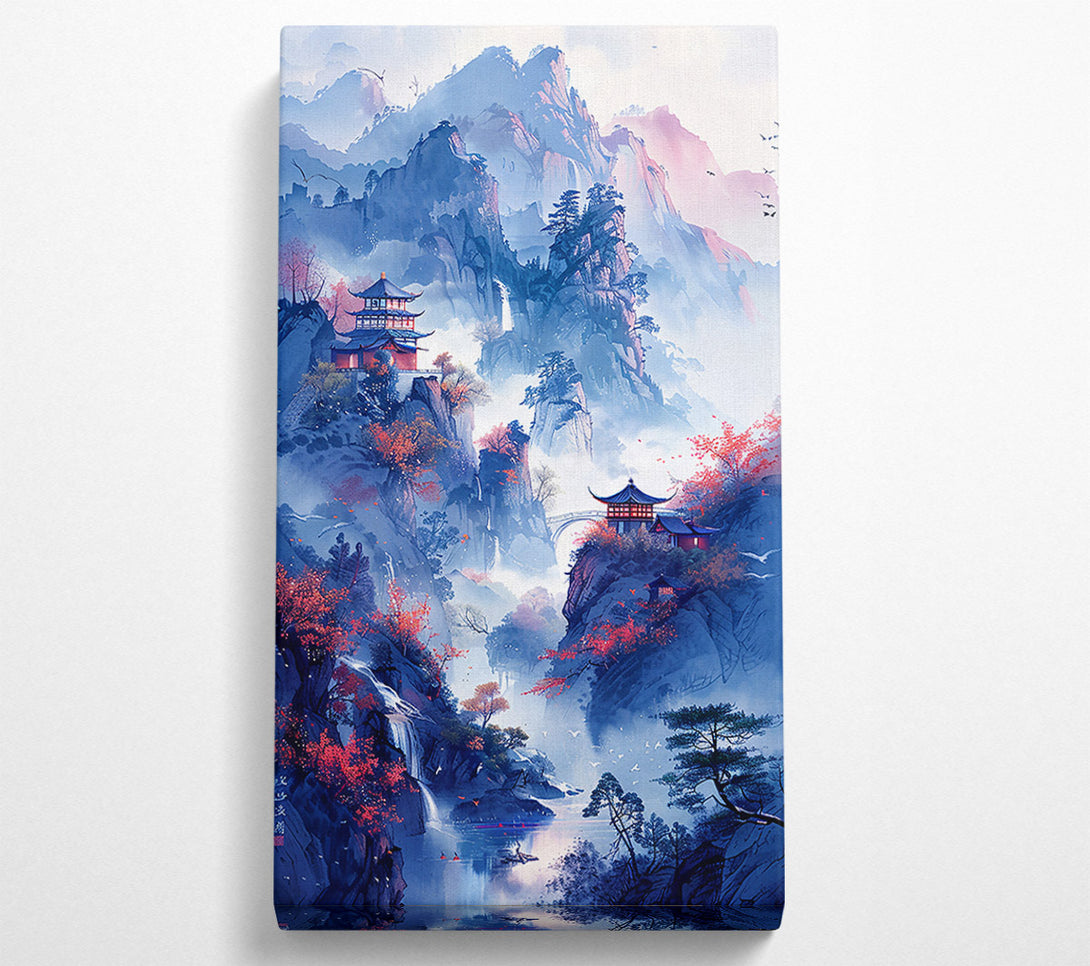  A Canvas Print of Azure Mountain Sanctuary Canvas Art