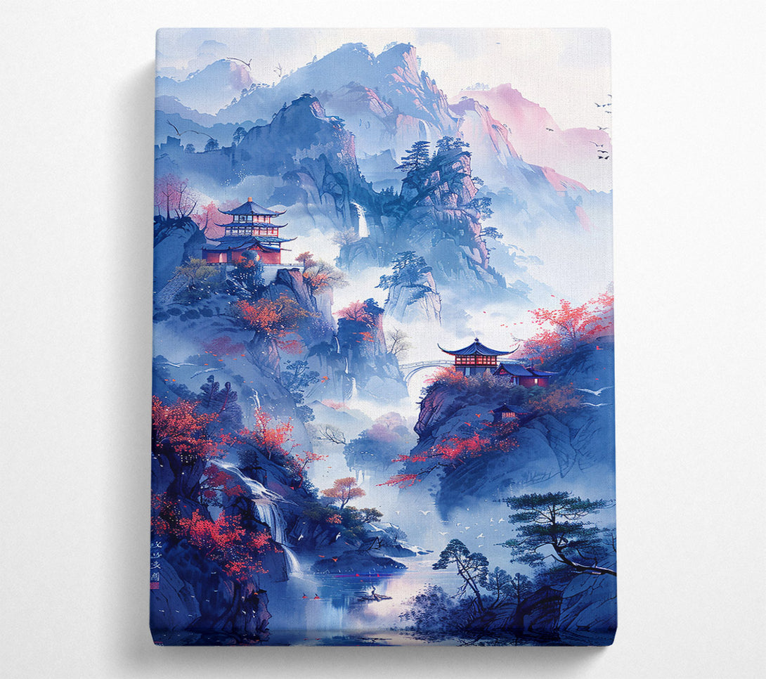  A Canvas Print of Azure Mountain Sanctuary Canvas Art