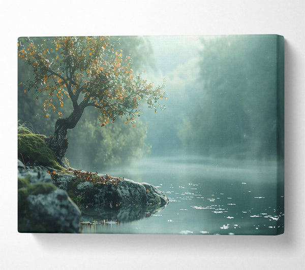 A Canvas Print of Teal Tranquility Canvas Art
